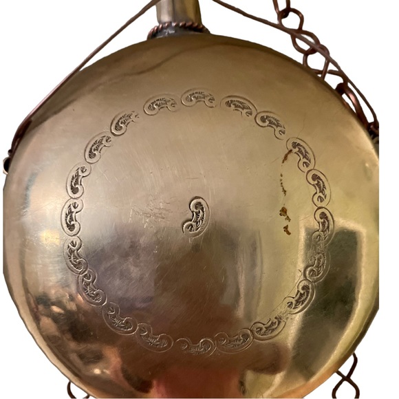 Vintage Rare Middle Eastern Canteen, Drinking Vessel 12" Tall X 7" 3 Tone Copper - Picture 7 of 7
